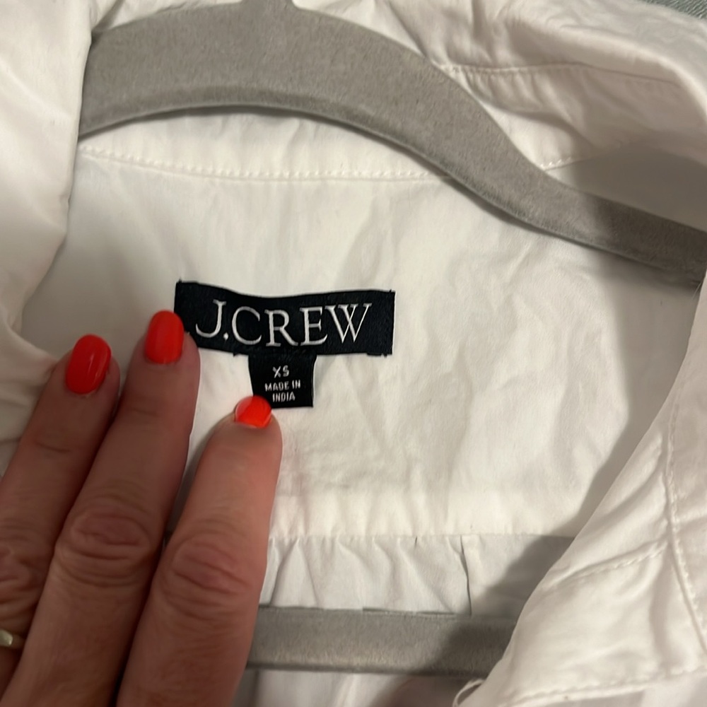 White Ruffle J.Crew Dress - Picture 3 of 4